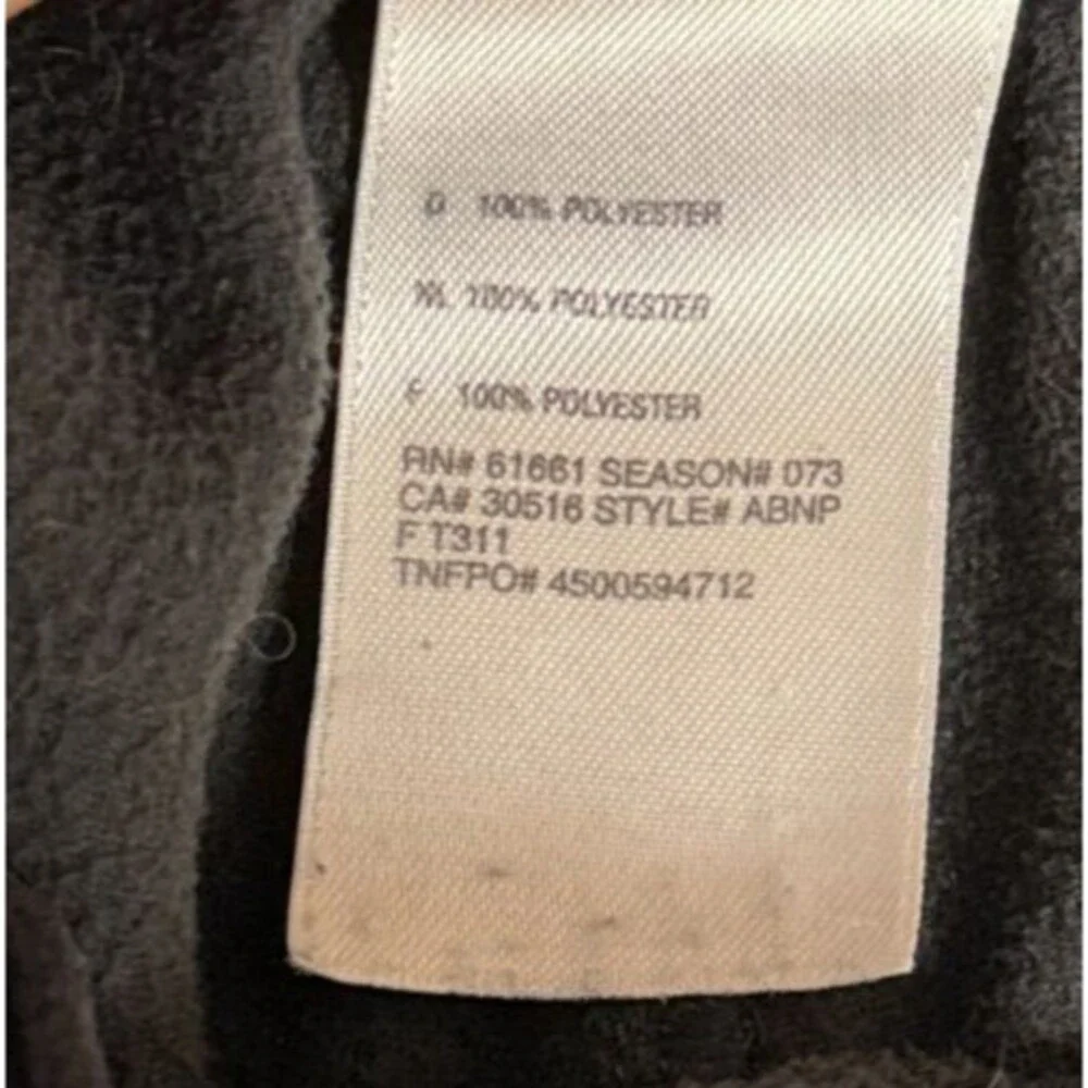 The North Face TKA 100 Fleece Pants Men's L Black Straight Leg Zip Pockets